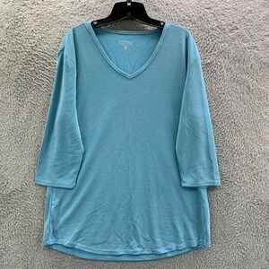 SEG'MENTS Blouse Womens XL Top Extra Large Blue*